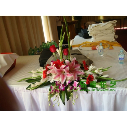 会议桌花签到花