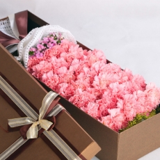 温馨祝福-33粉色康乃馨礼盒