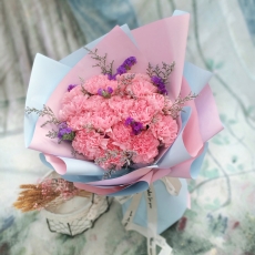 感激-19朵粉色康乃馨