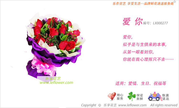 生日送花－红玫瑰花束